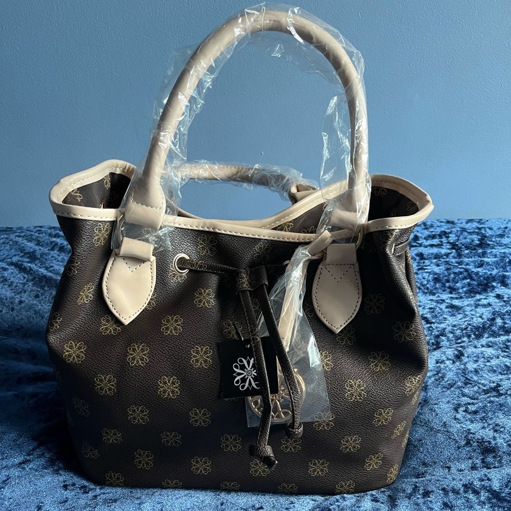 New, Avon, dark brown tote handbag.